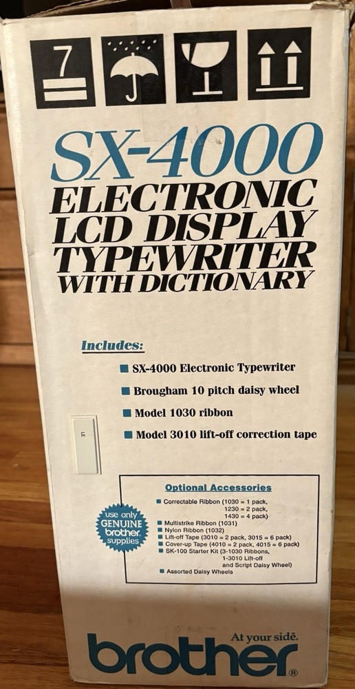 Brother SX-4000 Electronic LCD Display Typewriter W/ Box Correction Tapes