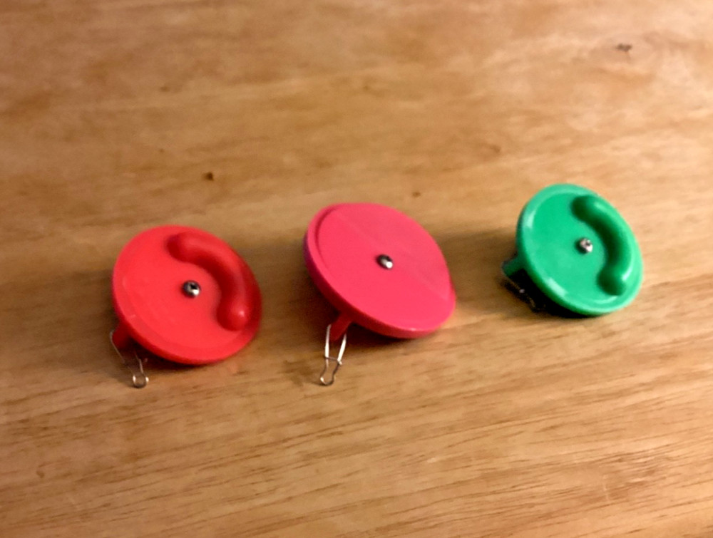 THREE (3) Big Jon MINI Disk Divers) Asst. Colors and Sizes-Nice condition