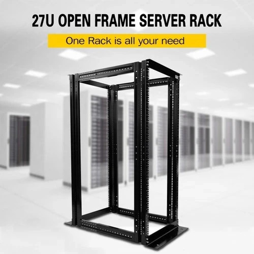 New 27U 4 Post Server Rack Open Frame Data Network Enclosure19" Adjustable Depth