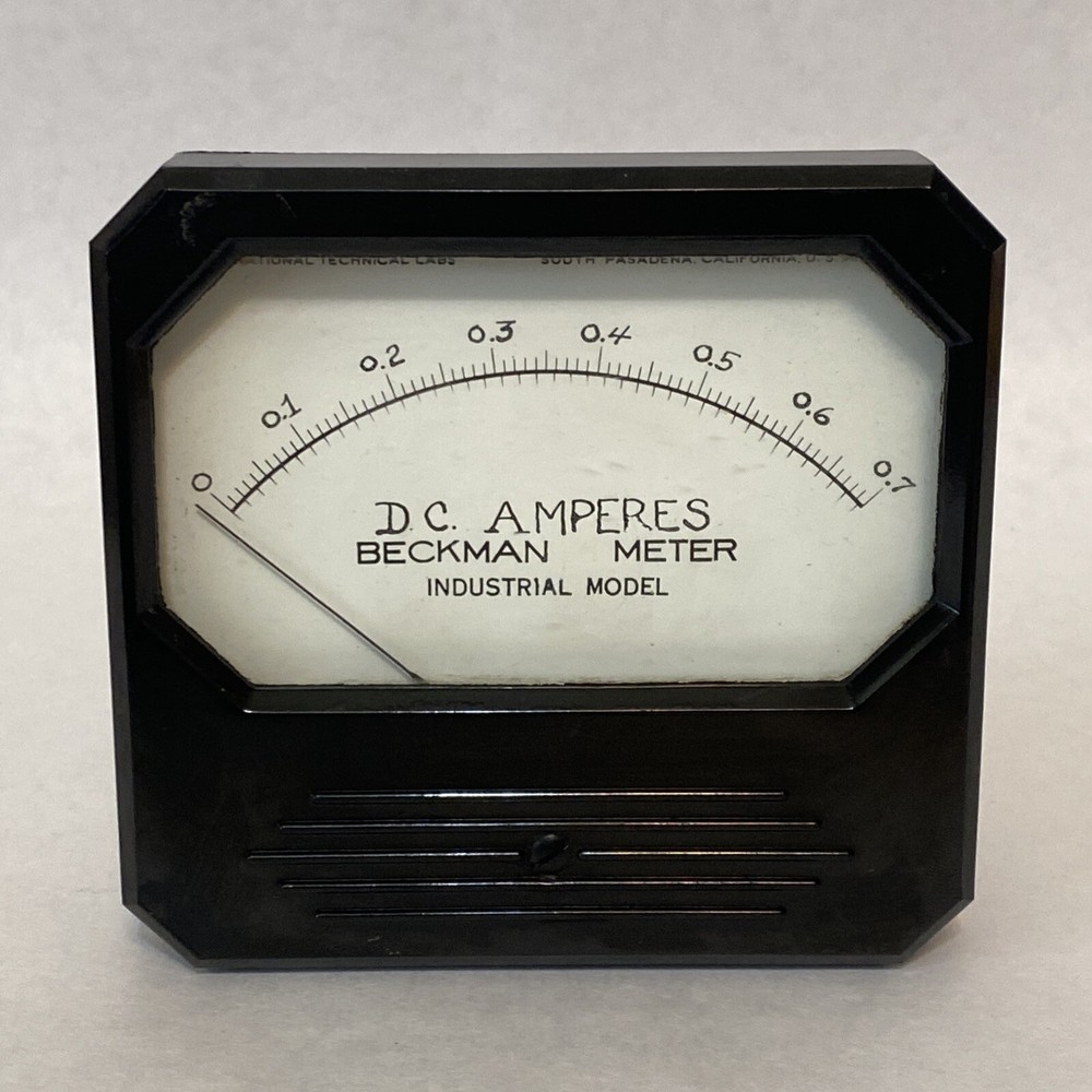National Technical Labs Beckman DC Ammeter Panel Meter