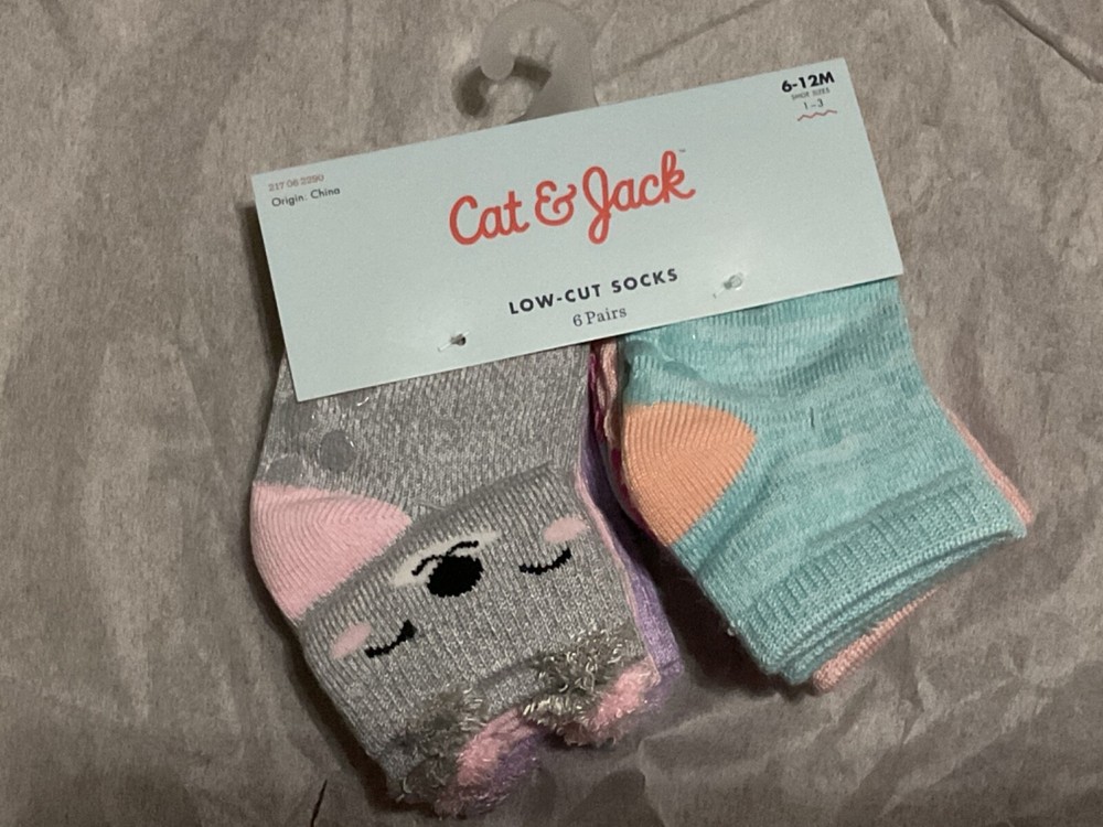 Cat&Jack  low cut socks 6-12 m