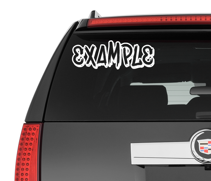 Custom Personalized Decal Vinyl Lettering Text Business Sign Calligraphy Script6