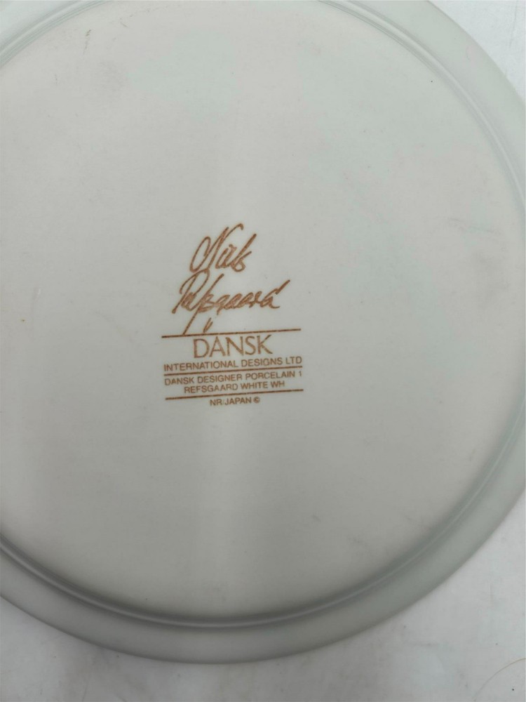 8) DANSK REFSGAARD SAUCERS WHITE