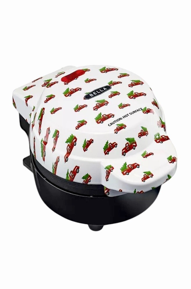 Bella Christmas Tree White/Multicolor  Mini Waffle Maker New In Box