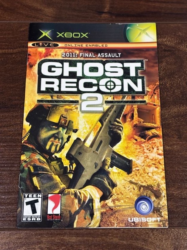 Ghost Recon 2 2011 Final Assault XBOX Instruction Manual Only