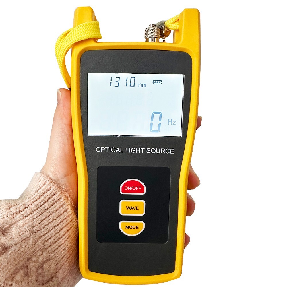 Portable Optical Light Source Range -7dBm 850/1300nm for Measuring Optical Loss
