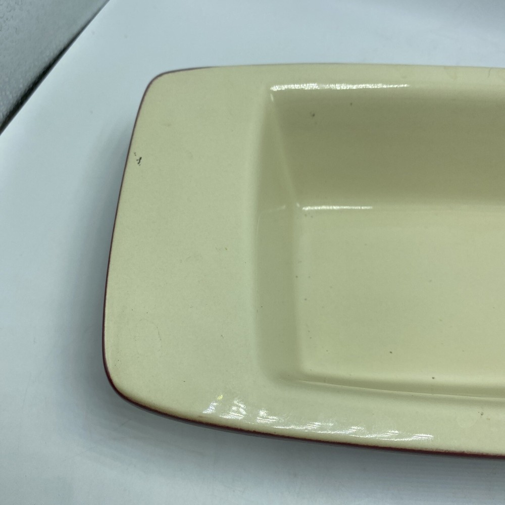 KitchenAid 1 Quart Loaf Pan Bread Casserole Dish Ceramic Stoneware Maroon Handle