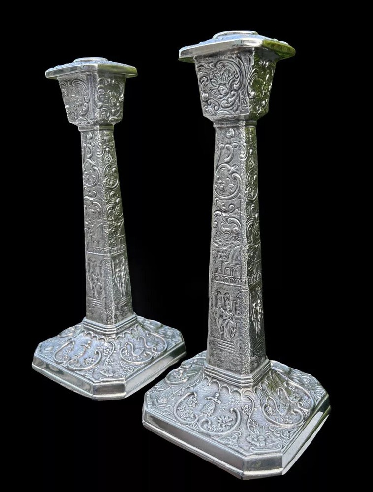 Early 20th Century Silverplate Candlesticks