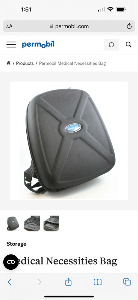 Permobil Backpack Mounting Hooks....(BAG NOT INCLUDED).......