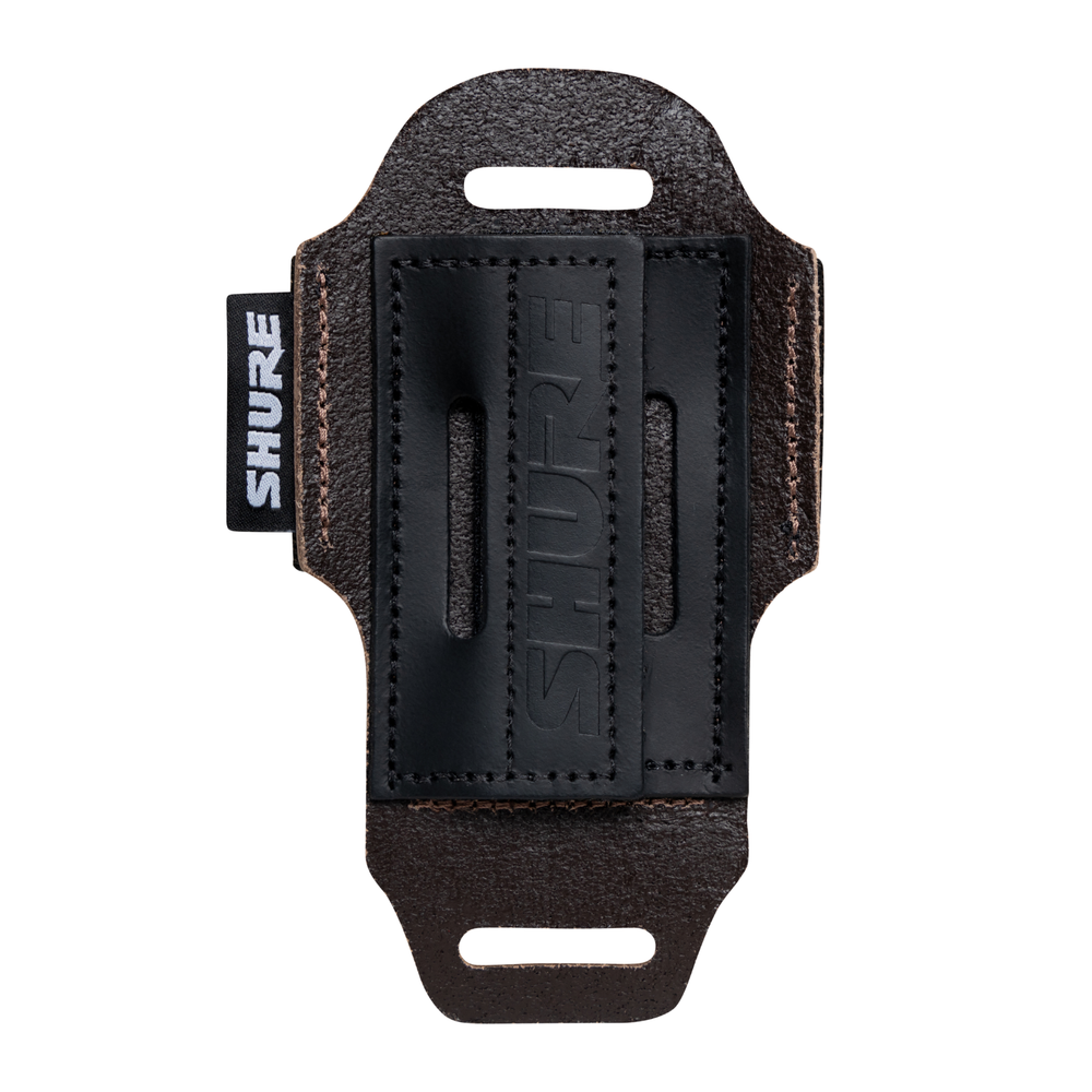 Shure by Gator Premium Brown Leather Wireless Bodypack Transmitter Pouch
