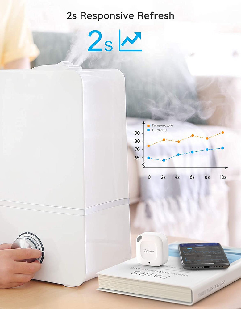Govee Bluetooth Hygrometer Thermometer, Wireless Thermometer, Mini Humidity Sens