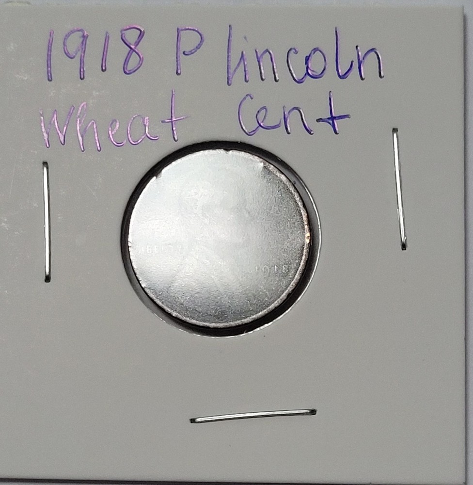 1918 Philadelphia Mint Copper Lincoln Wheat Cent
