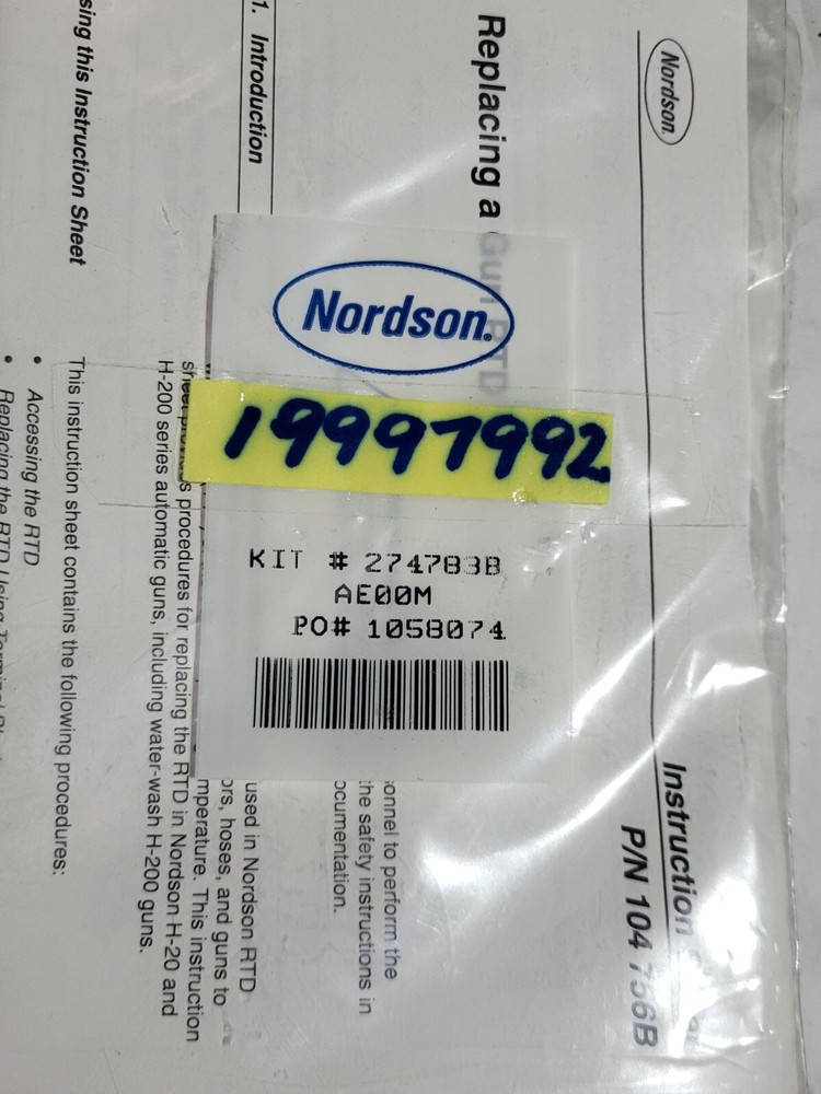NORDSON 274783B SENSOR REPLACMENT KIT (R4S4.4B1)