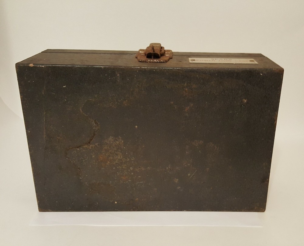 Vintage Sears Metal Power Tool Case w Handle -1801 Drill Kit Case Only-Rusted