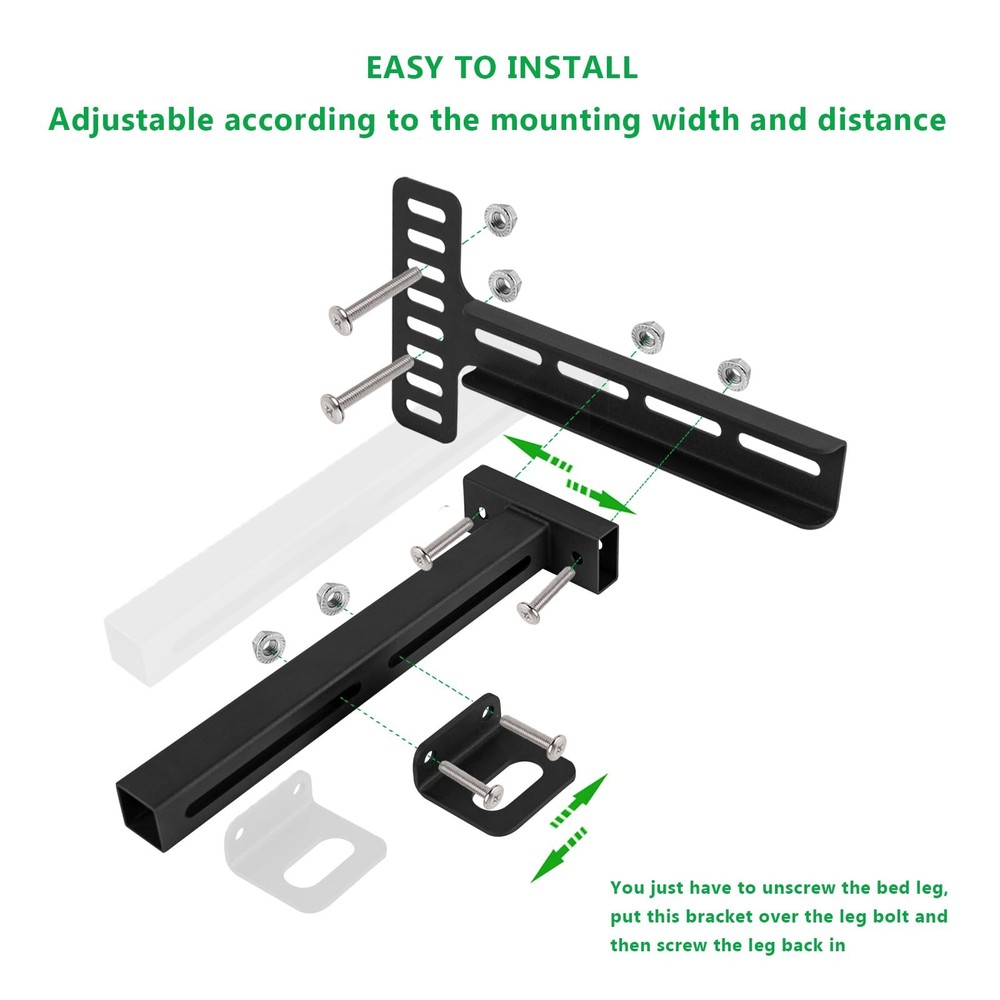 Adjustable Headboard Brackets, Universal Headboard Bracket, Bed Extension Ada...