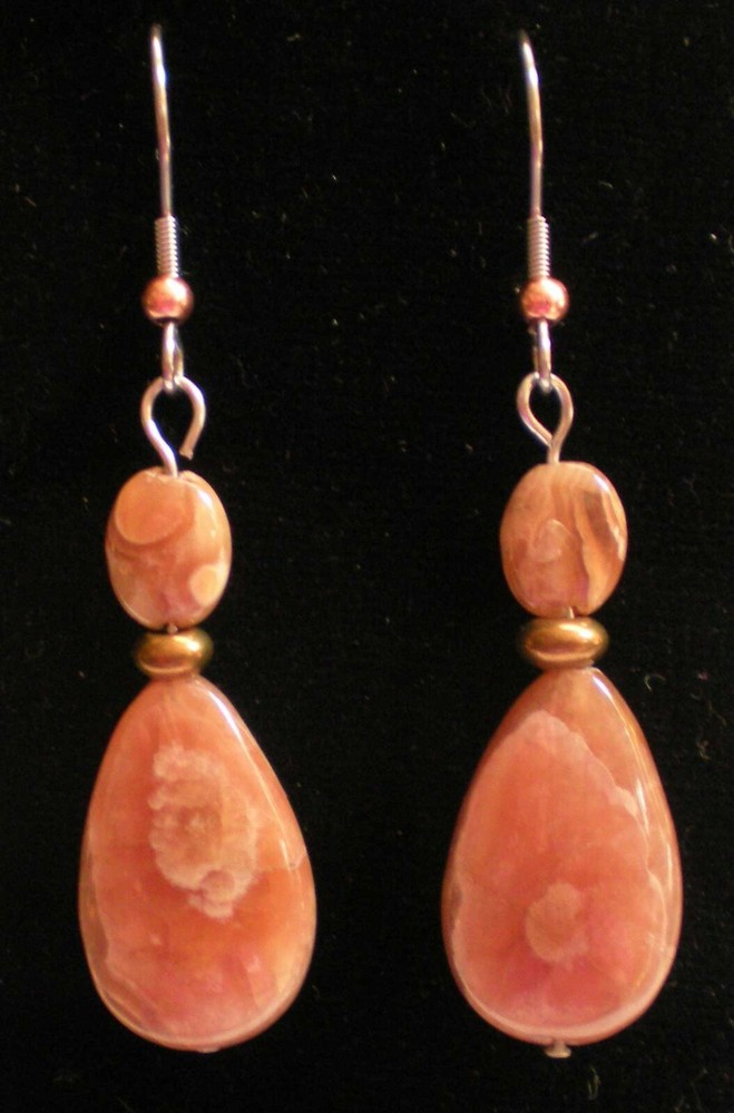 Agate Drop Earrings - Balance, Grounding, Healing e126