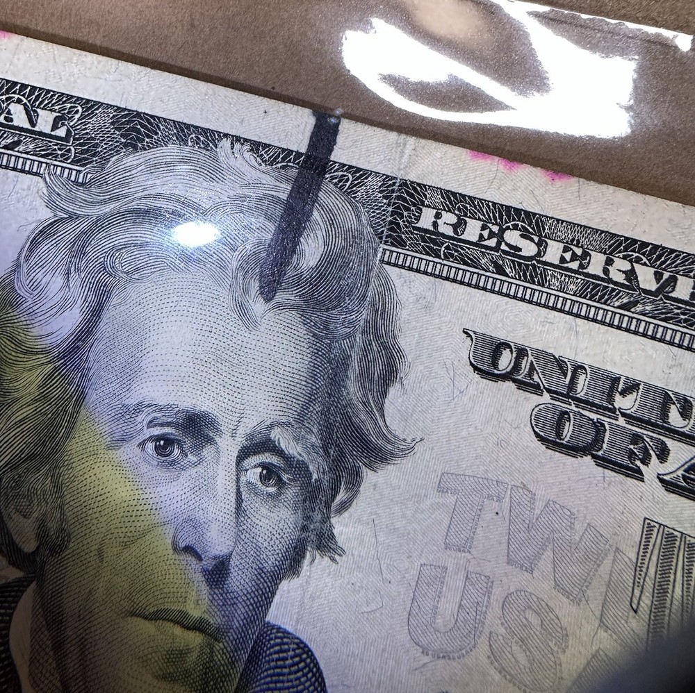 $20 BILL INK SMEARS ERROR RARE