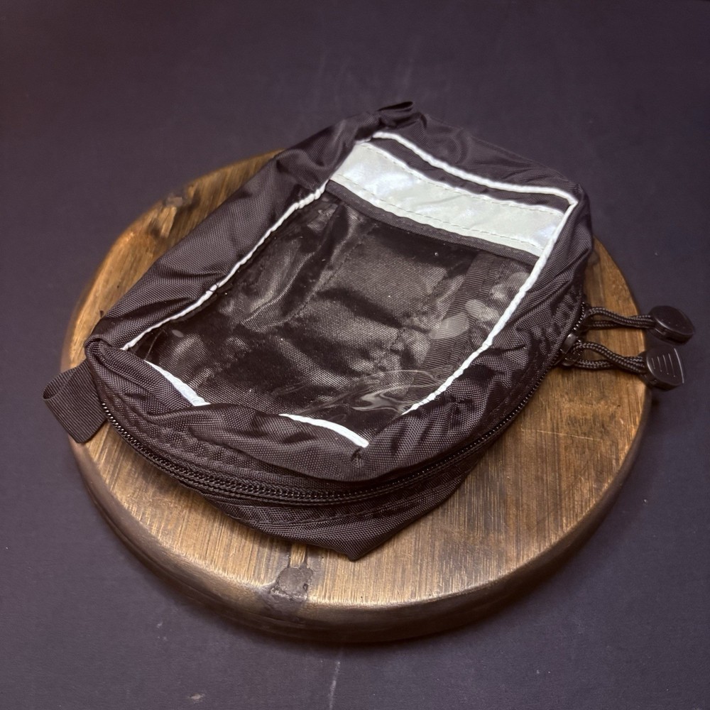 See Through Pouch 8"x 5" Reflective Strips, Hook & Loop Attachment