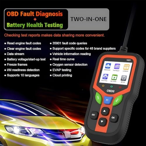 OBD2 Car Scanner Diagnostic Tool - V321 Vehicle Check Engine Fault Code Reader