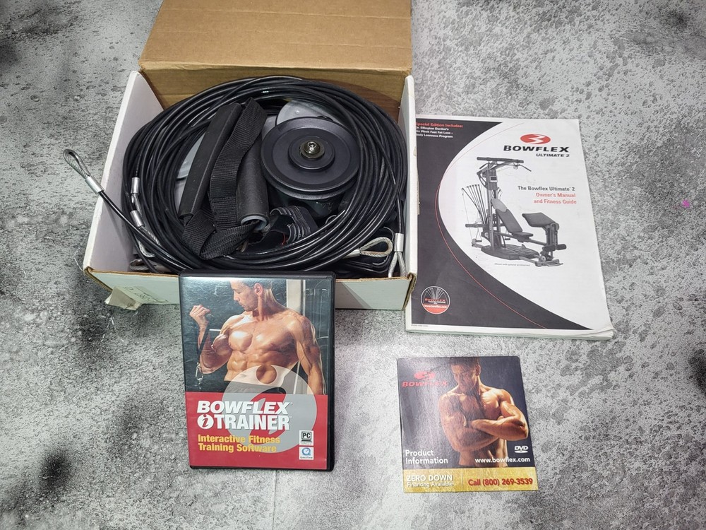 2005 Bowflex Set Cables- Pulley- Hardware- Clips -Handle
