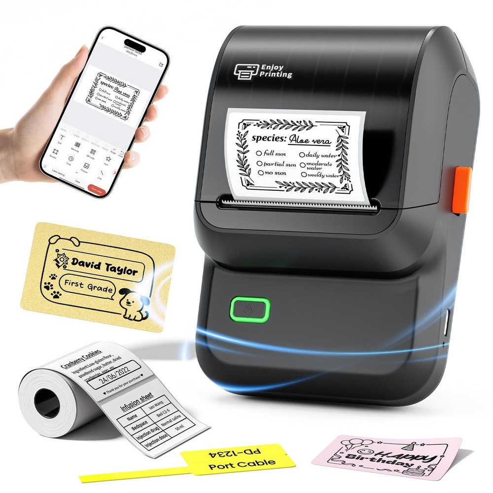 Label Maker Machine with Tape, M100 Address Barcode Label Printer, Versatile ...