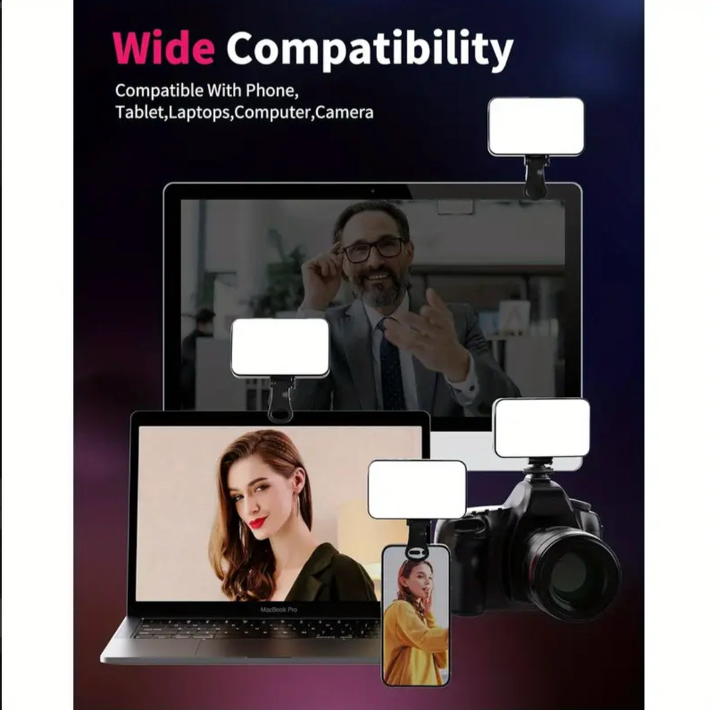 Portable Mini Clip Fill Light, USB Charging, Compact Design