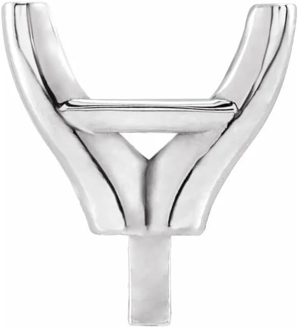 18K White Gold Unset Emerald 4-Prong Peg Setting