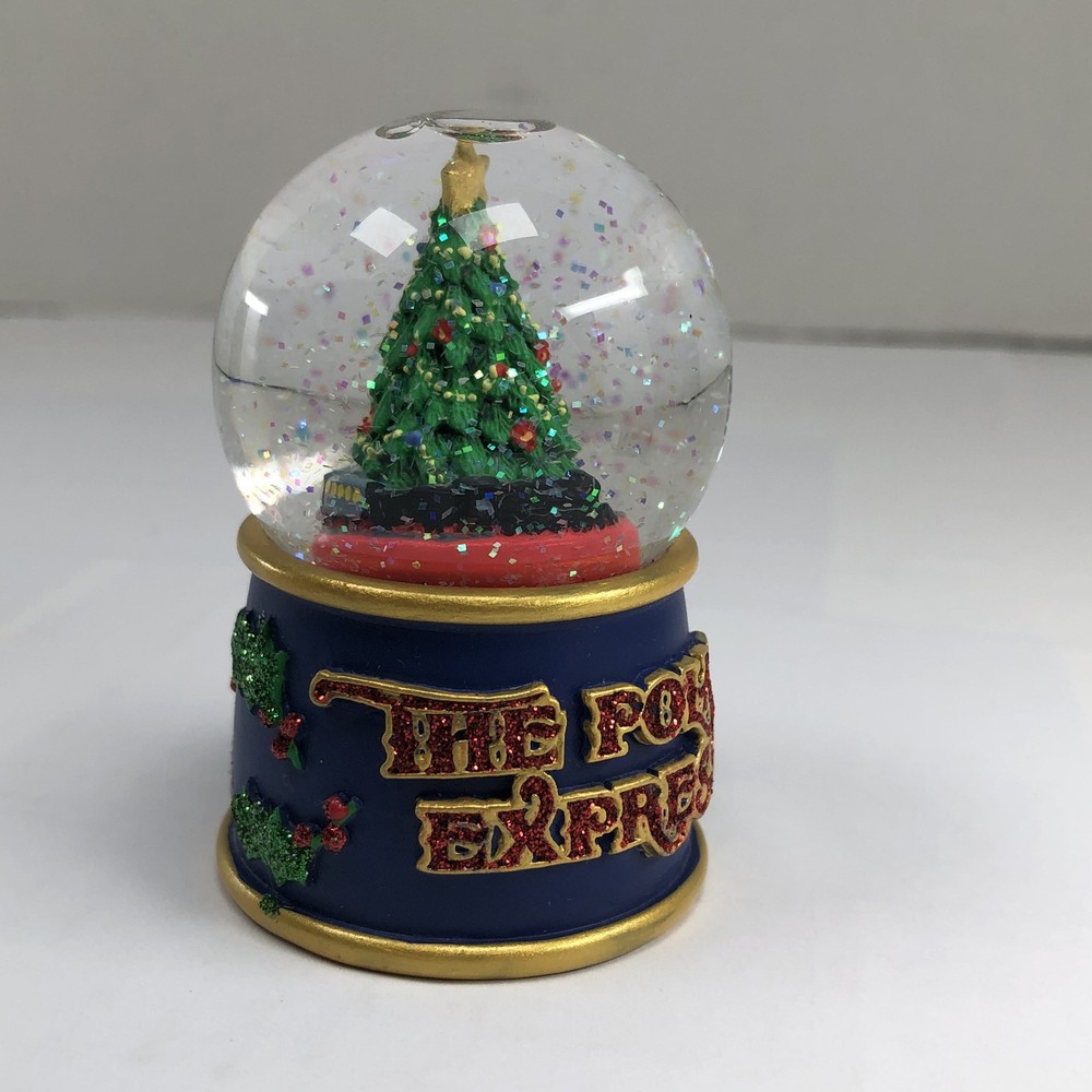 The Polar Express Christmas Tree Snow Globe Glitter Mini Decoration