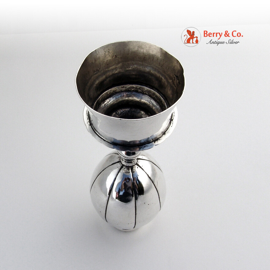 Mate Cup Spanish Colonial Silver Capstan Base Fluted Body 1750