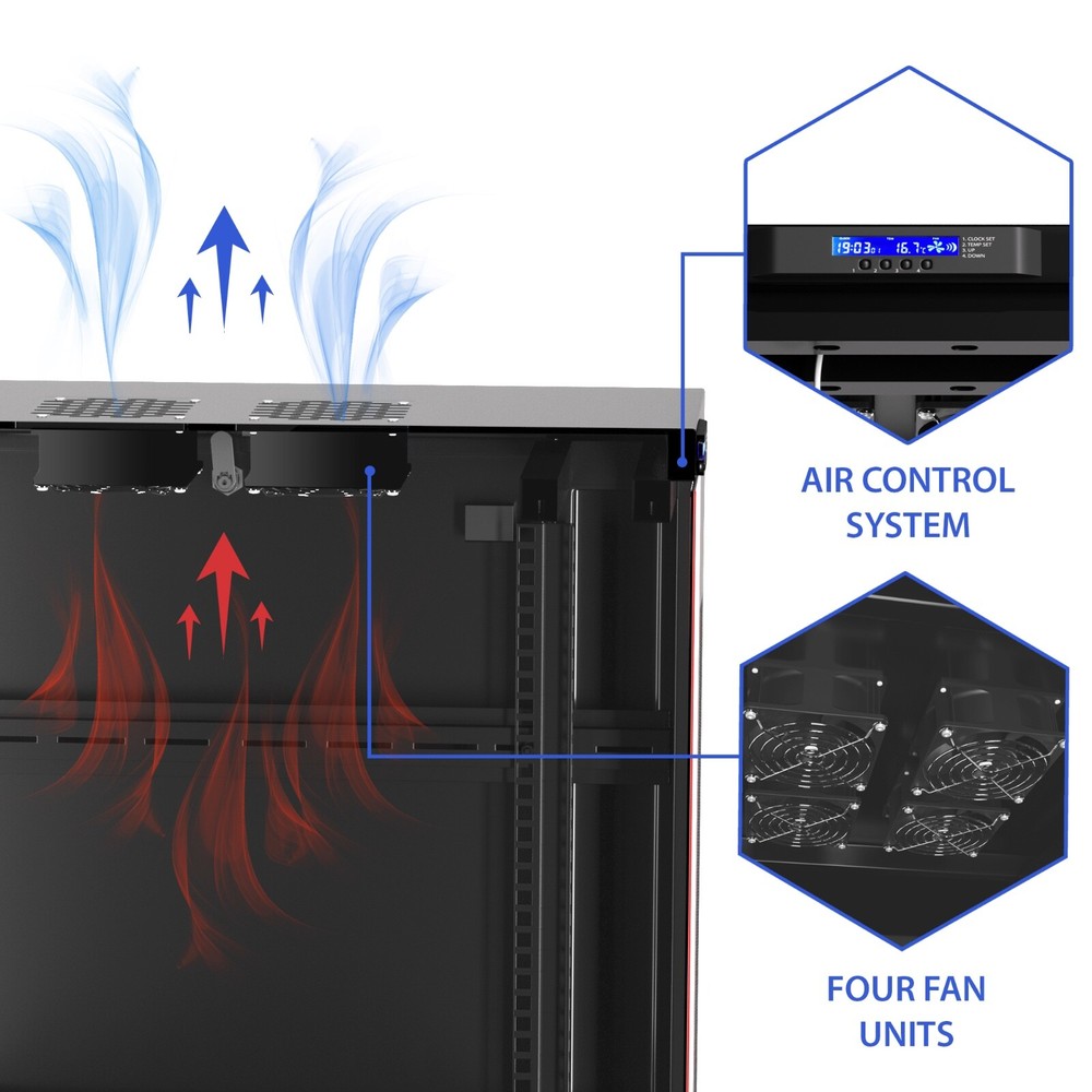 Sysracks 32U 32'' Deep IT Network Data Server Rack Cabinet
