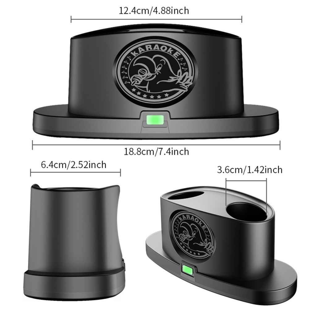 Wireless Microphone Charging Dock with USB C Fast Charge and Compact Size