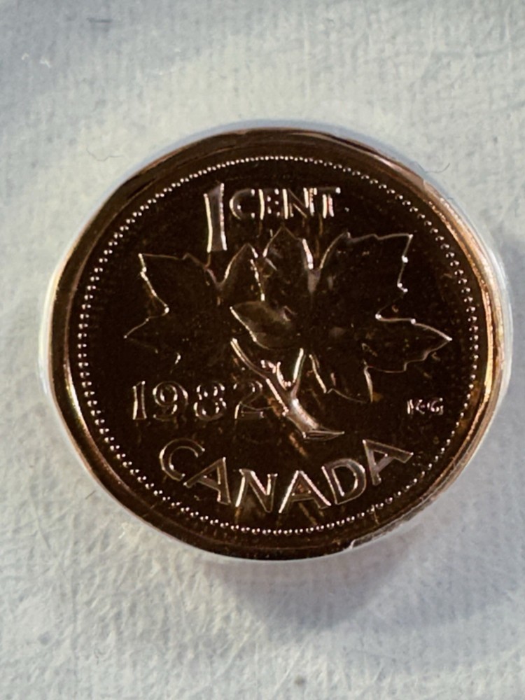 1982 Canada 1 Cent Proof Like Graded MS 68 RD by ANACS