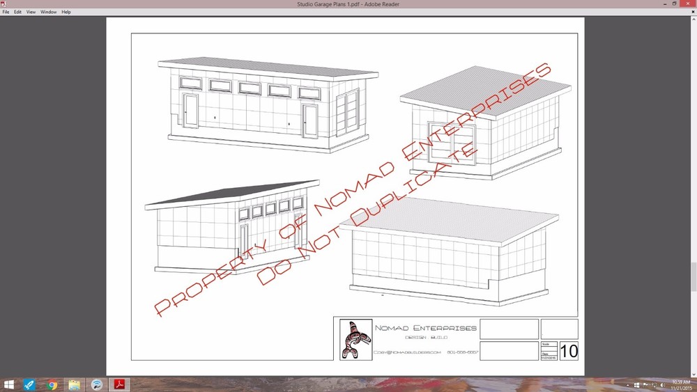 Modern Studio Garage PDF Plans Mancave Building Plan Contemporary Shed