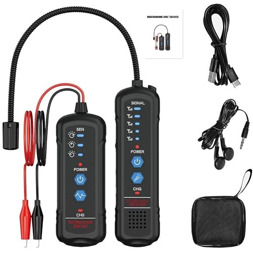 Underground Wire Locator and Cable Tracker Kit, Professional Wire Finder with