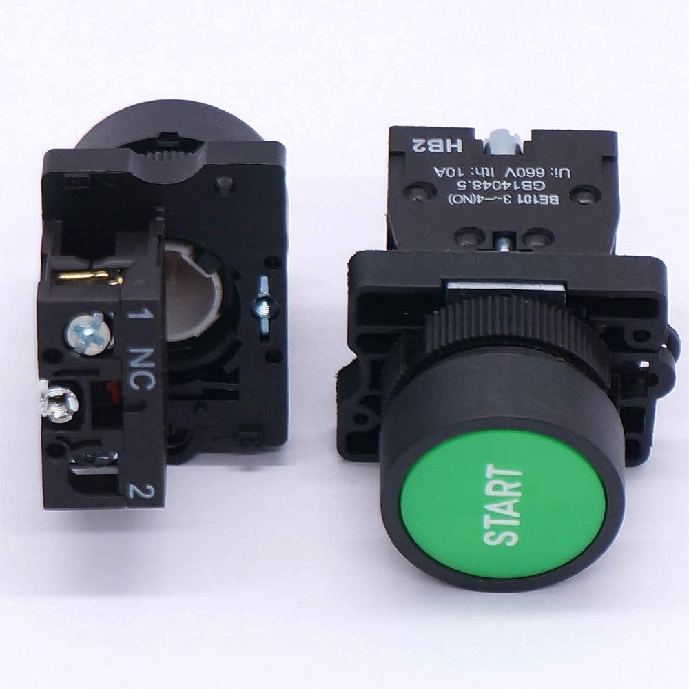 Taiss Momentary Push Button Switch Start/Stop Red Start/Stop, Green,