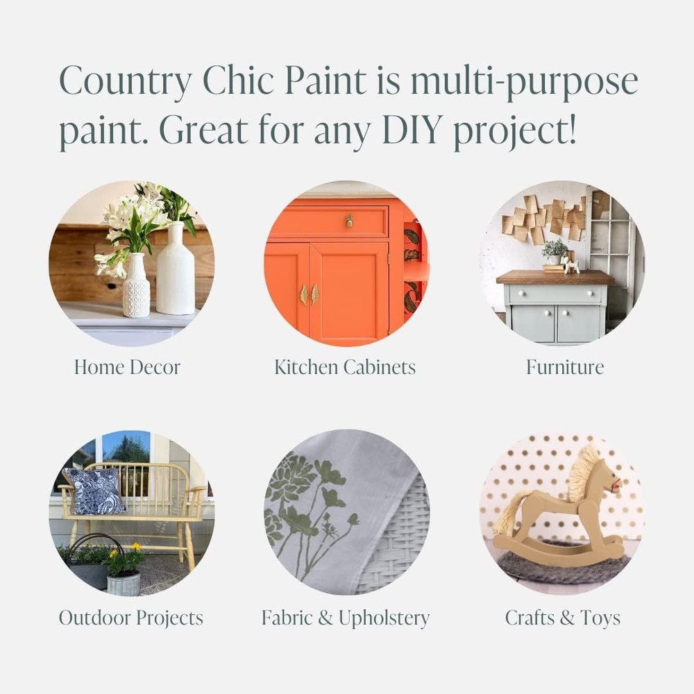 Rustic Elegance Multi-Purpose Chalk Paint, Eco-friendly formula, Matte finish.