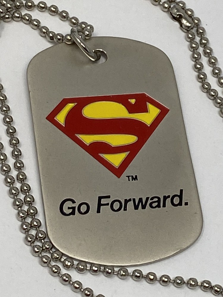 CHRISTOPHER REEVE FOUNDATION SUPERMAN GO FORWARD DOG TAG Necklace