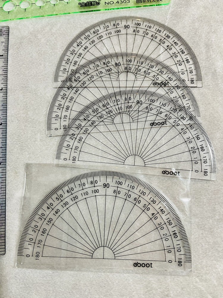 Plastic Protractors Set 7 PCs