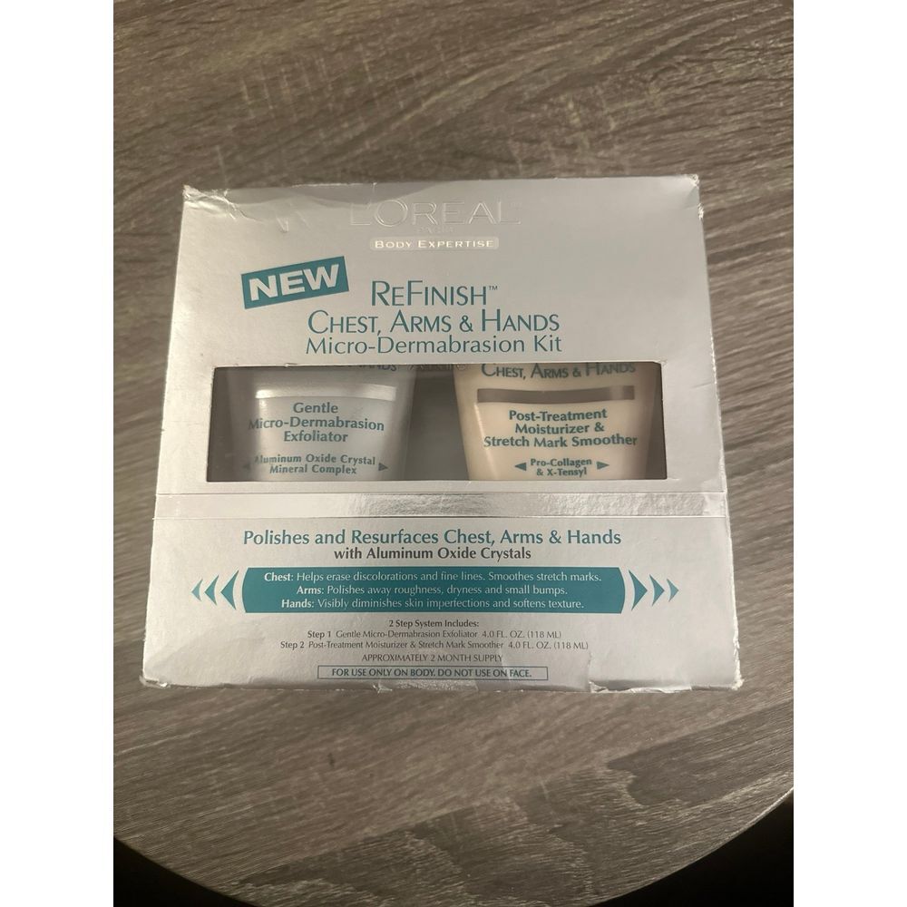 L'Oreal Expertise ReFinish Chest, Arms Hands Micro-Dermabrasion 2 Pc New