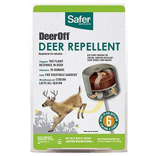 Safer Brand 5962 Waterproof Deer Repelling Stations – 6 Pack