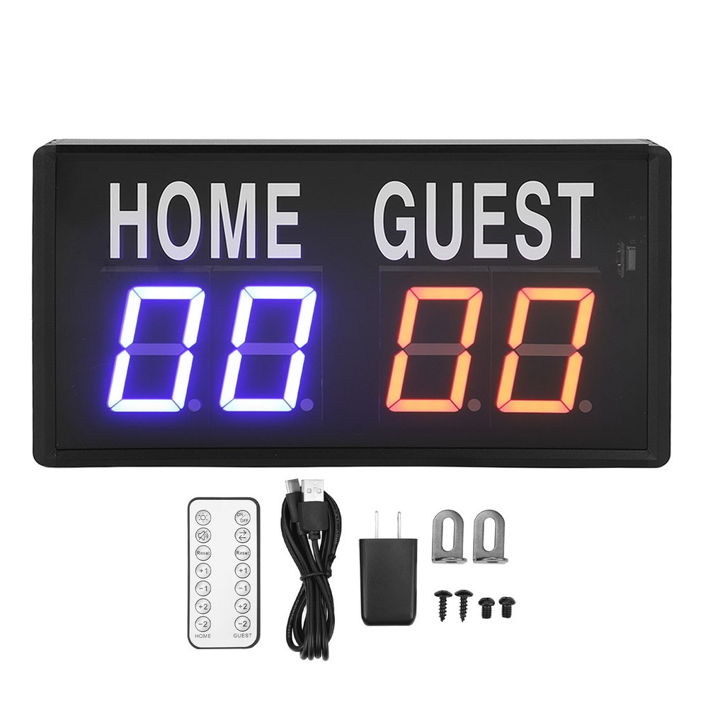 Indoor Tabletop Electronic Scoreboard with Remote Led Digital Score Keeper FF