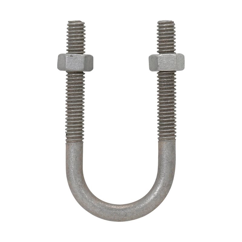 Multiple UBM400HD U-Bolt 4" Iron Electrogalvanized 3/8-16 Heavy-Duty