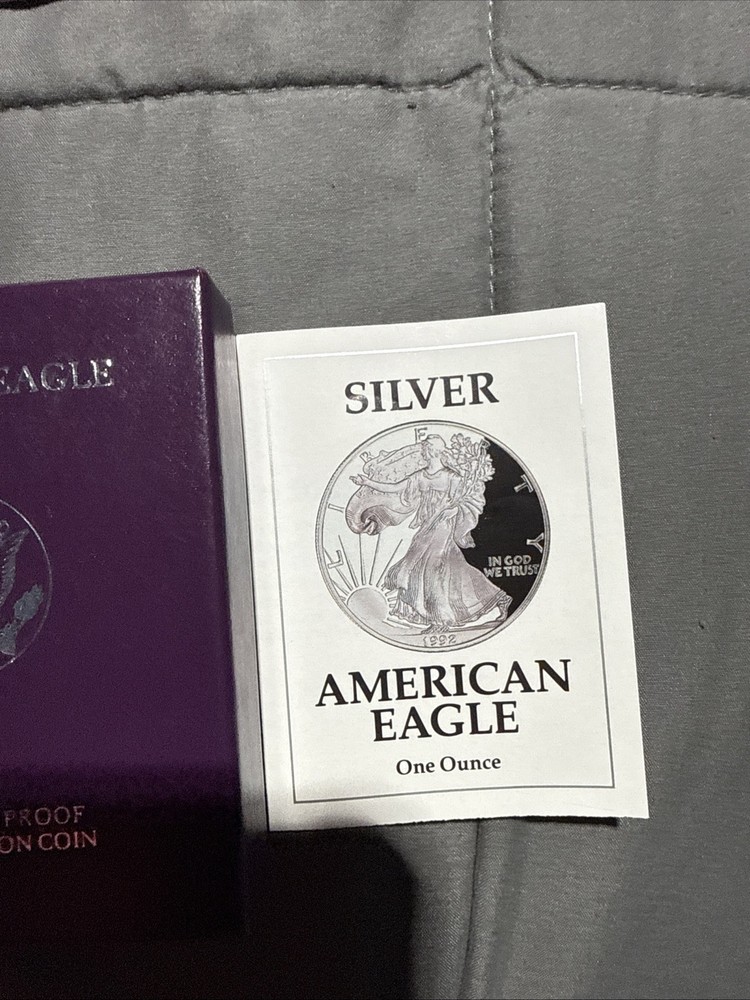 1992 S Proof $1 American Silver Eagle Dollar