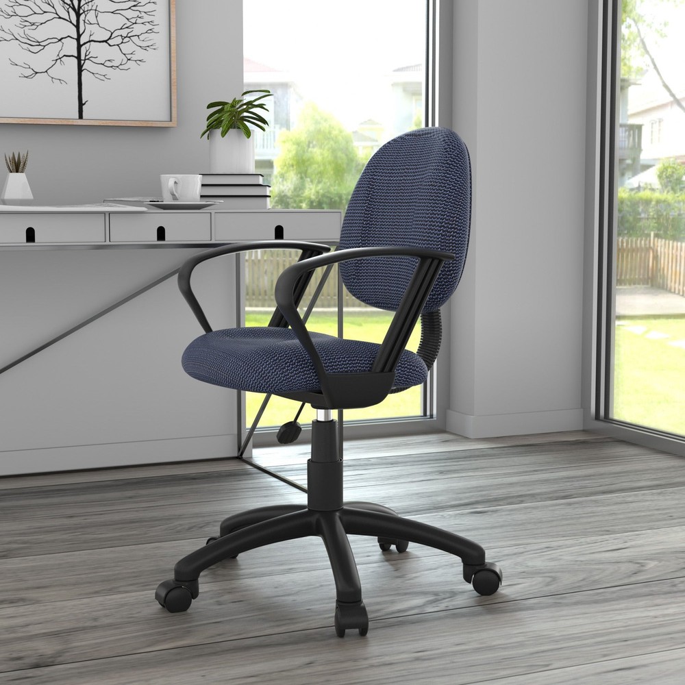 Boss Blue Deluxe Posture Chair W/ Loop Arms MODEL # B317-BE