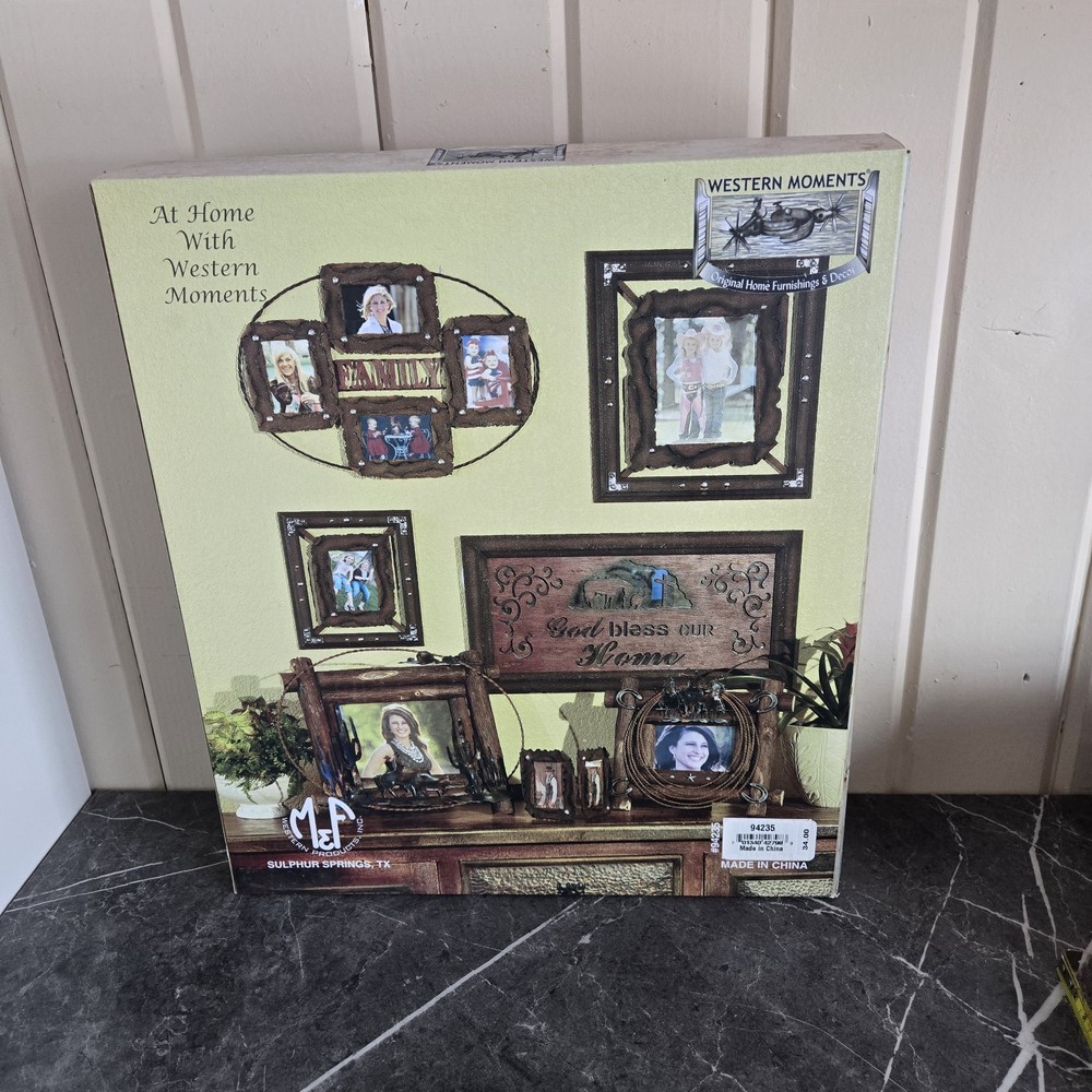 Western Moments Rustic Rusted Looking 4x6 Picture Frame NEW