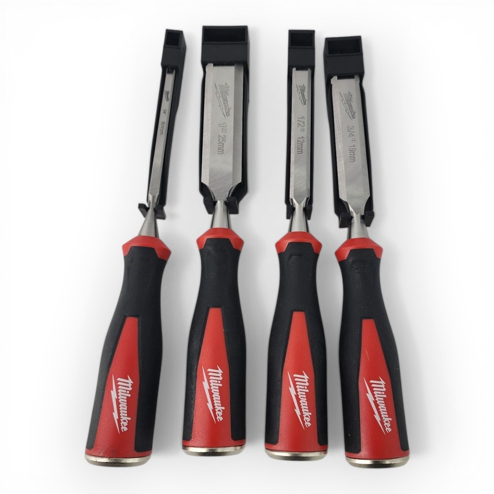 Milwaukee Beveled Edge Chisels Set 4 Piece