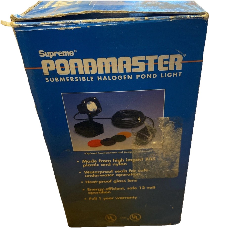 Pondmaster 02155 Submersible Halogen Pond Light Multi Color Open Box
