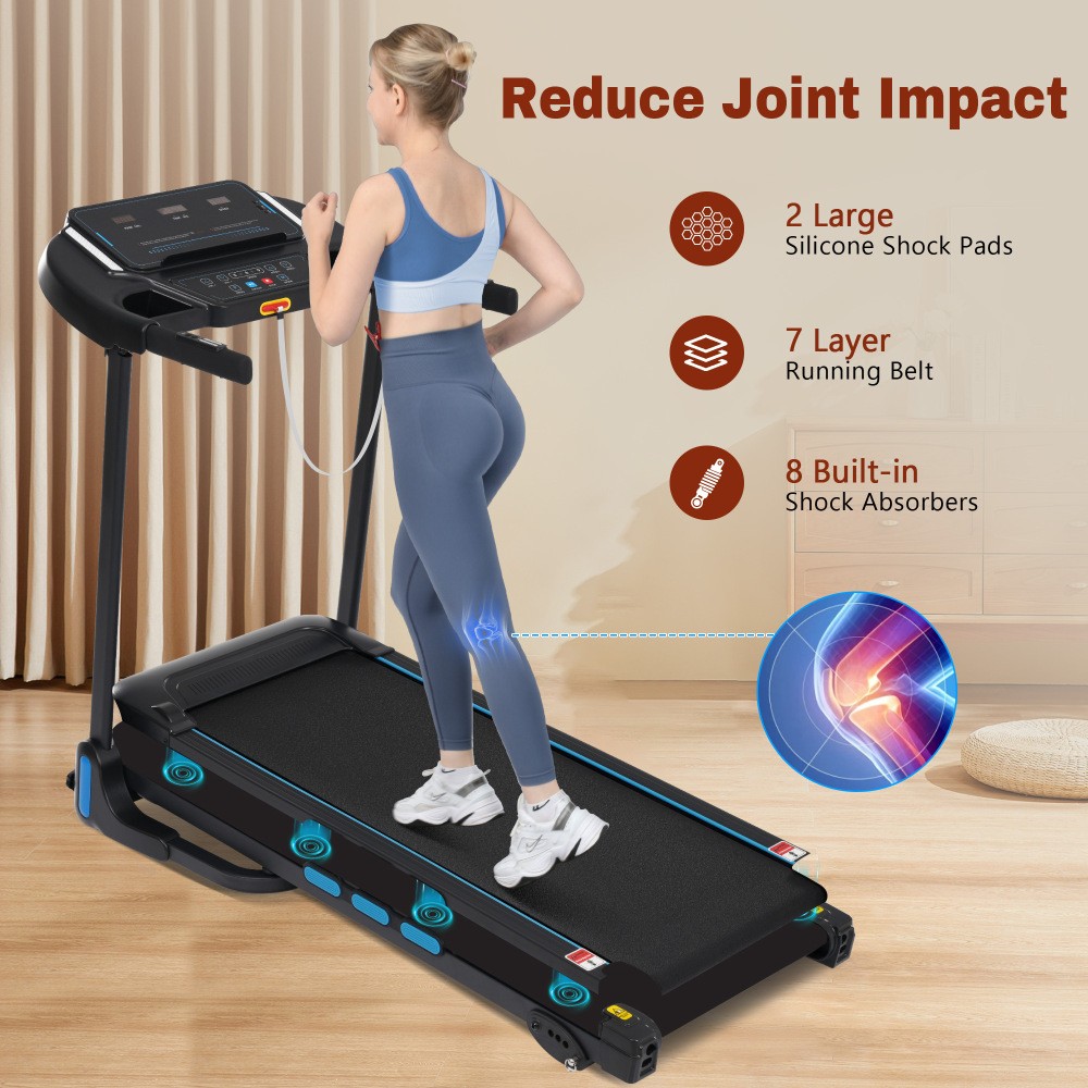 Home Treadmill w/Incline 3.5HP - Foldable, Bluetooth, HR Sensor, USB-C