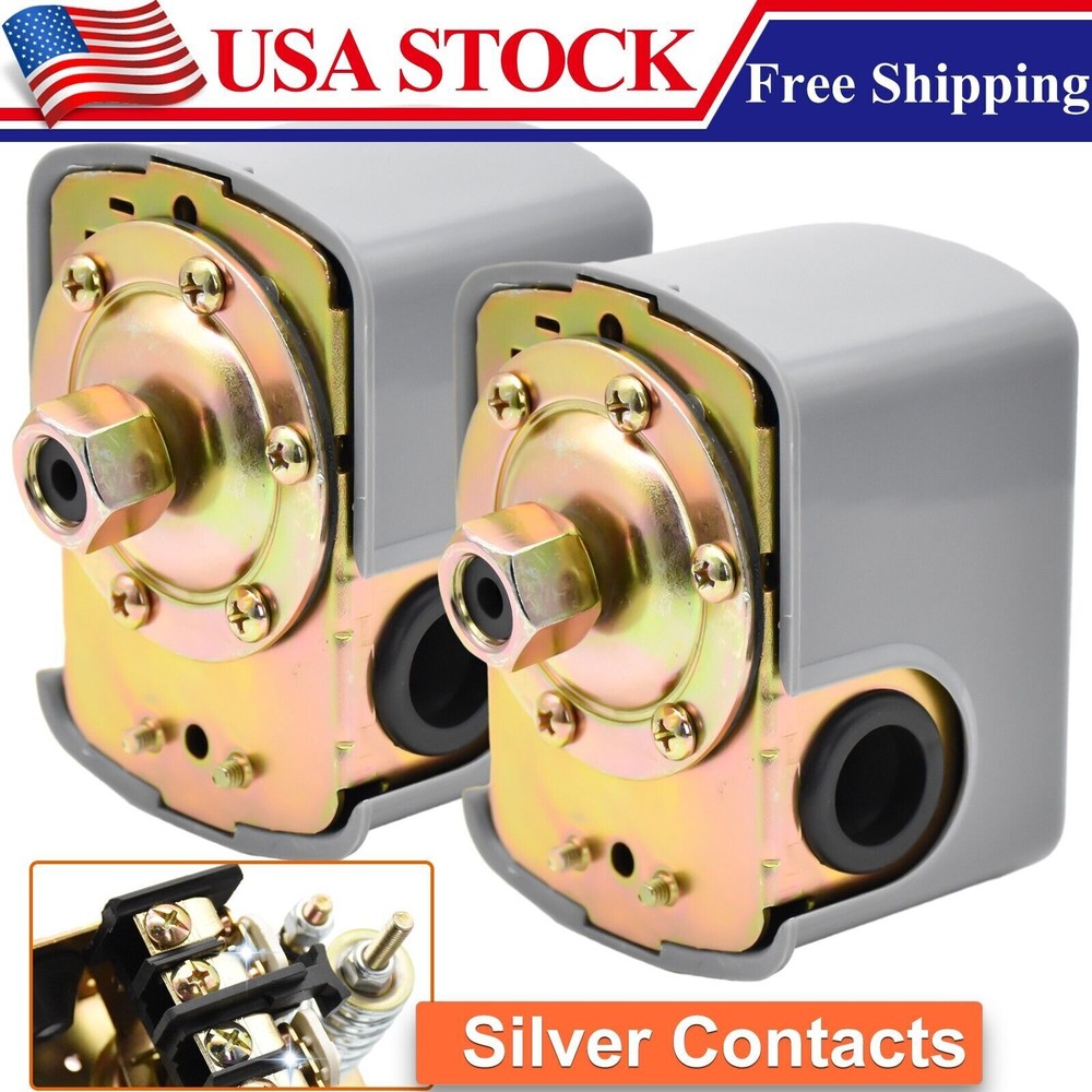 40-60 PSI Adjustable Well/Water Pump Pressure Control Switch Double Spring Pole