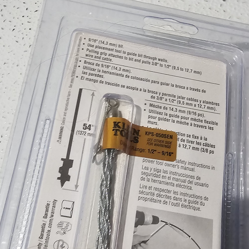 (3 In 1) Bundle BRAND NEW KLEIN TOOLS FLEX Drill LONG BIT KIT 53721 54" NIB